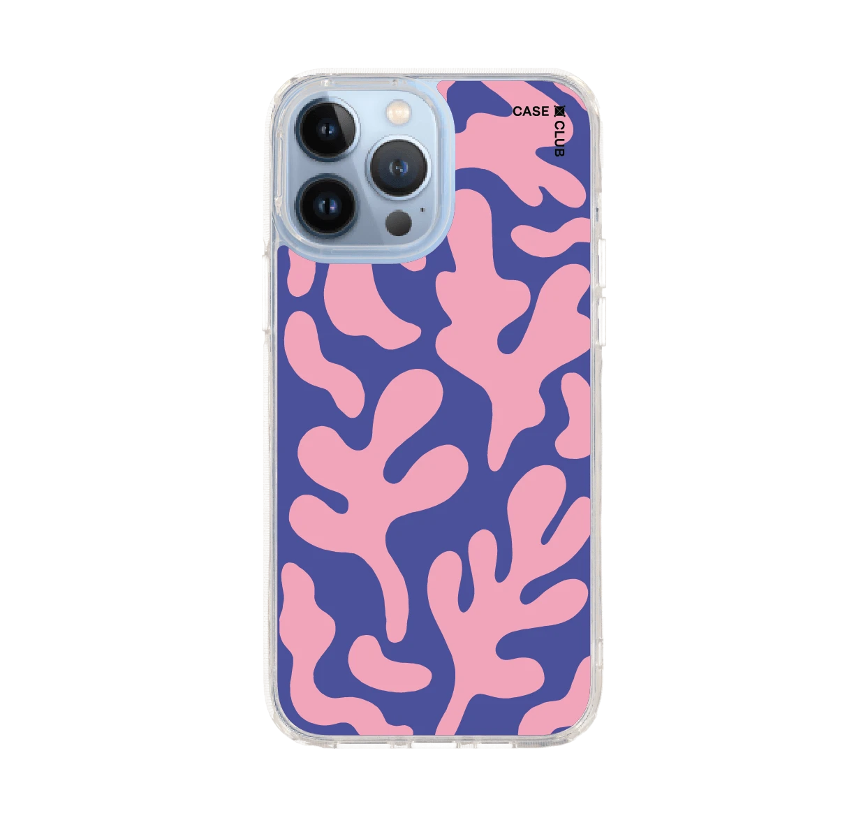 blue & pink abstract freeform pattern